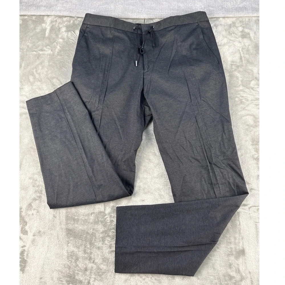 Hugo Boss Pants Mens 36R Banks4-J Grey Drawstring Elastic Waist EUC